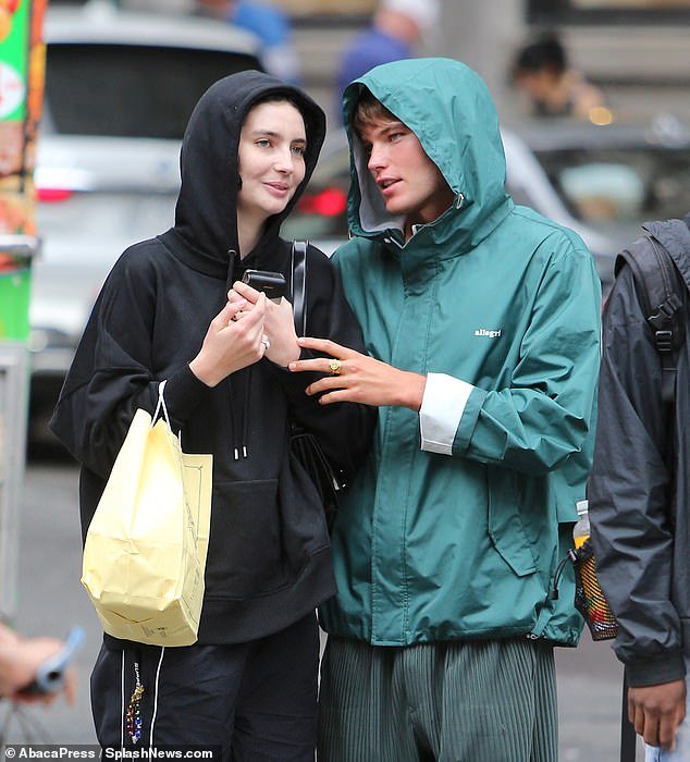 Famous face: Meadow, 23, who is the only child and heir of the late actor Paul Walker, dressed casually in a loose black hoodie