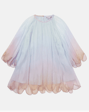 Winged Georgette Pastel Ombre Silk Flower Girl Dress