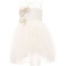 light gold high-low flower girl dress
