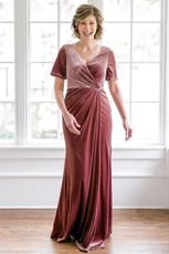 velvet red wrap gown