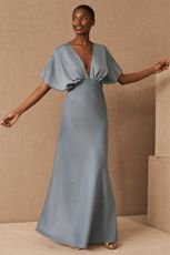 Leila Satin Charmeuse Maxi Dress